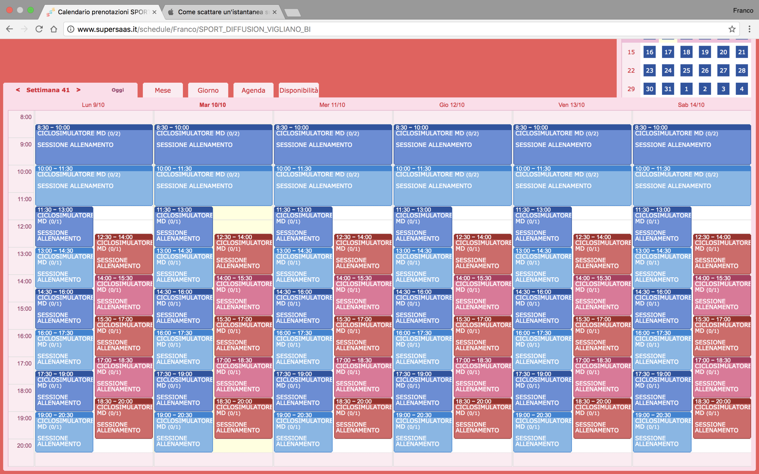 SISTEMA PRENOTAZIONI